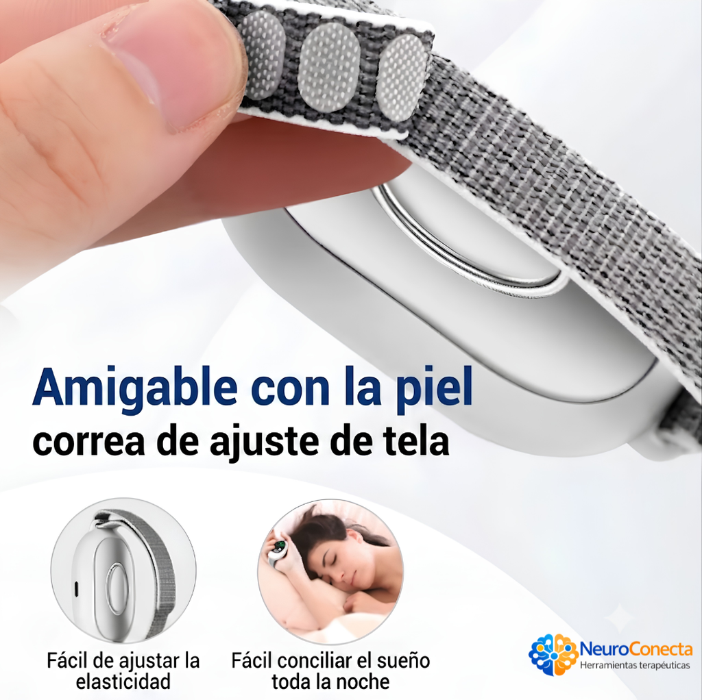 Dispositivo Anti-Insomnio y Relajación por Microcorriente EMS — Ayuda Portátil para Dormir y Alivio del Estrés (20 Niveles)