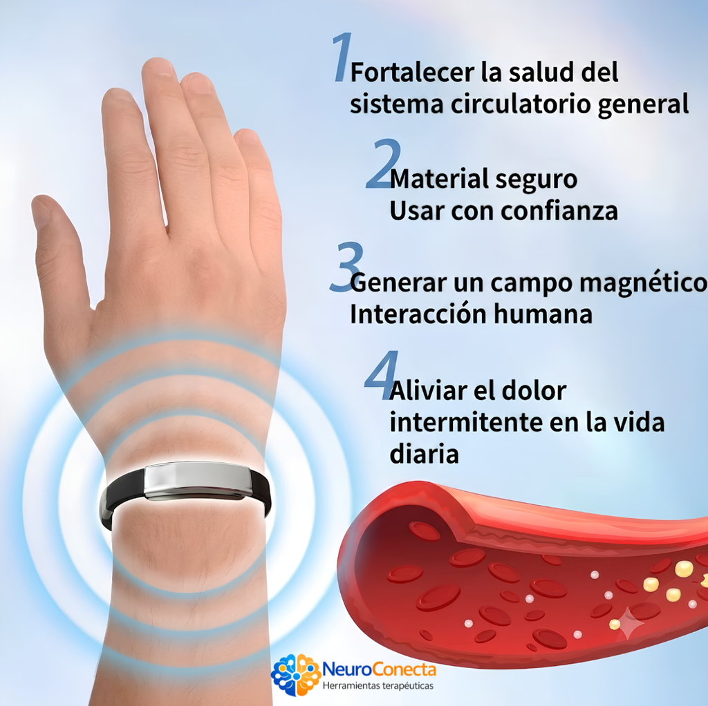 Pulsera Bioenergética de Iones y Magnetoterapia — Alivio del Estrés, Circulación y Apoyo para el Sueño
