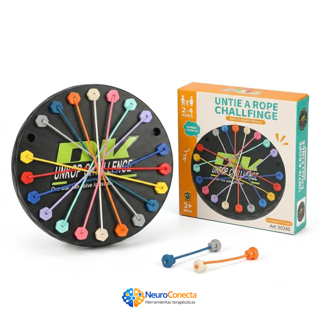 Juego de Mesa Desafío de Cuerdas NeuroConecta — Estimulación Cognitiva, Coordinación Motriz y Trabajo en Equipo