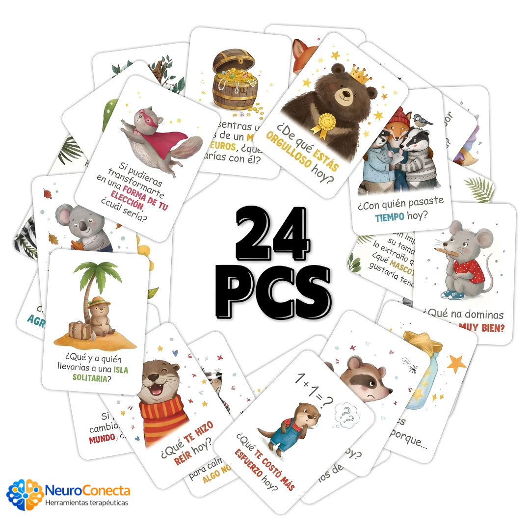 Tarjetas de Inteligencia Emocional e Integración Infantil — 24 Cartas Interactivas de Autoexploración y Diálogo Familiar